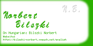 norbert bilszki business card